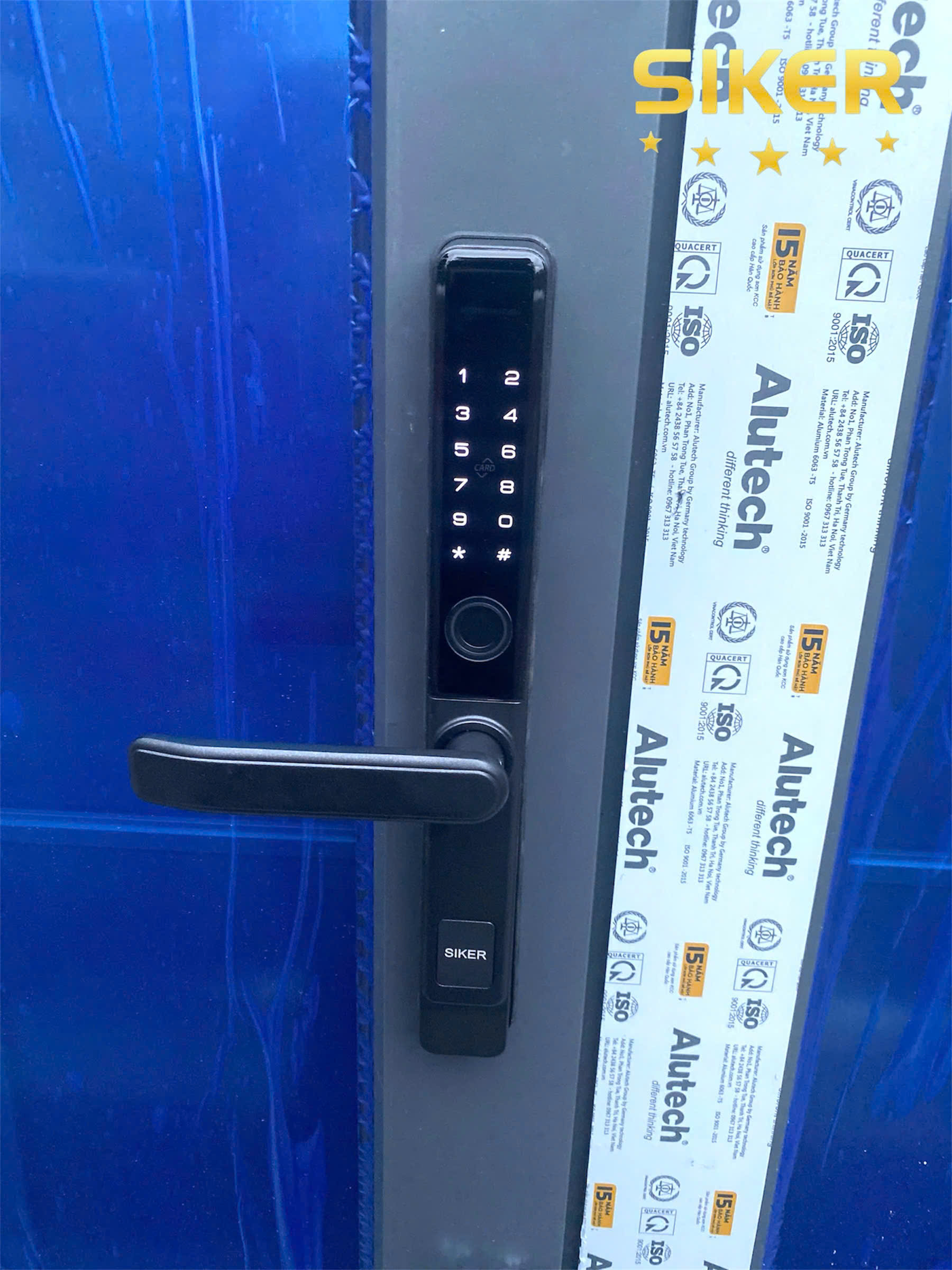 Bàn Giao Khóa Điện Tử Siker KTS105 Tại An Khánh, Hà Nội – Giải Pháp An Toàn Cho Cửa Nhôm Mở Quay