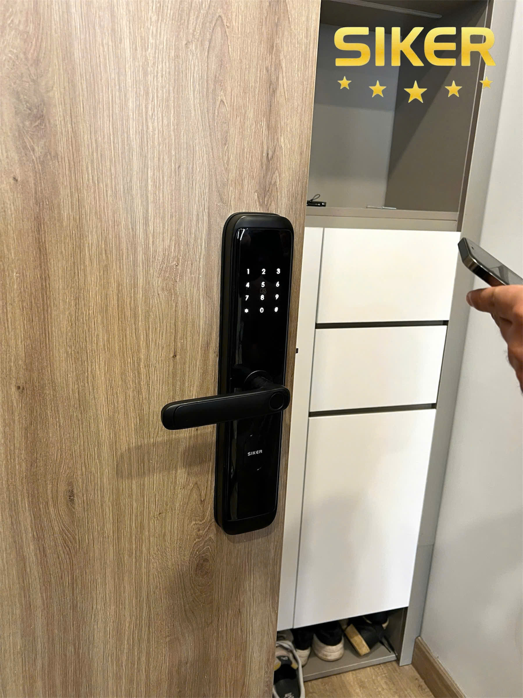 Siker KTS101W – Khóa Vân Tay Siker Cao Cấp, Chính Hãng Cho Nhà Hiện Đại