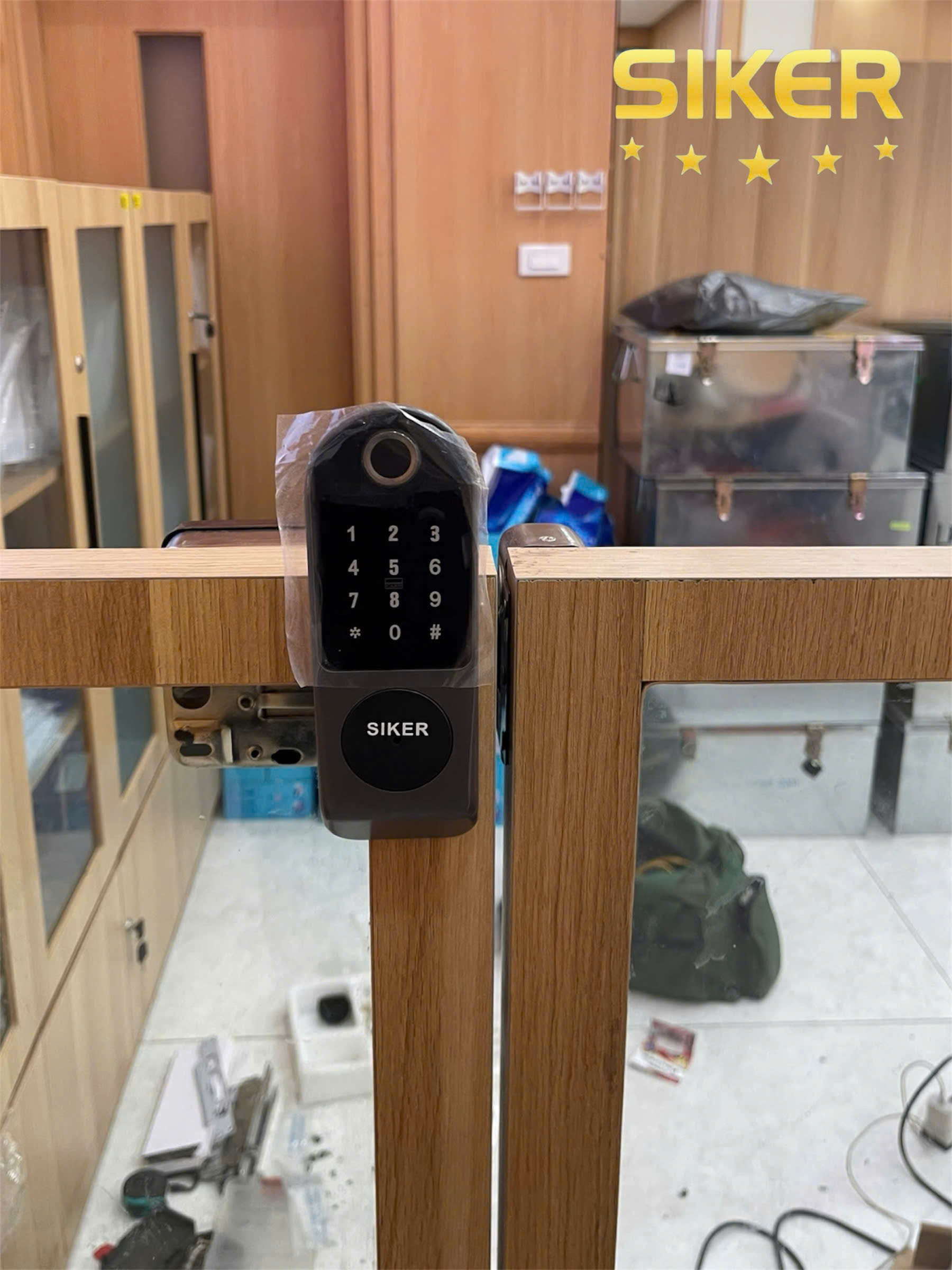 Khoá Thông Minh SIKER KTC300-2 – Khóa Điện Tử Chính Hãng 2 Mặt Cao Cấp Cho Cửa Cổng, Cửa Sắt, Cửa Nhôm