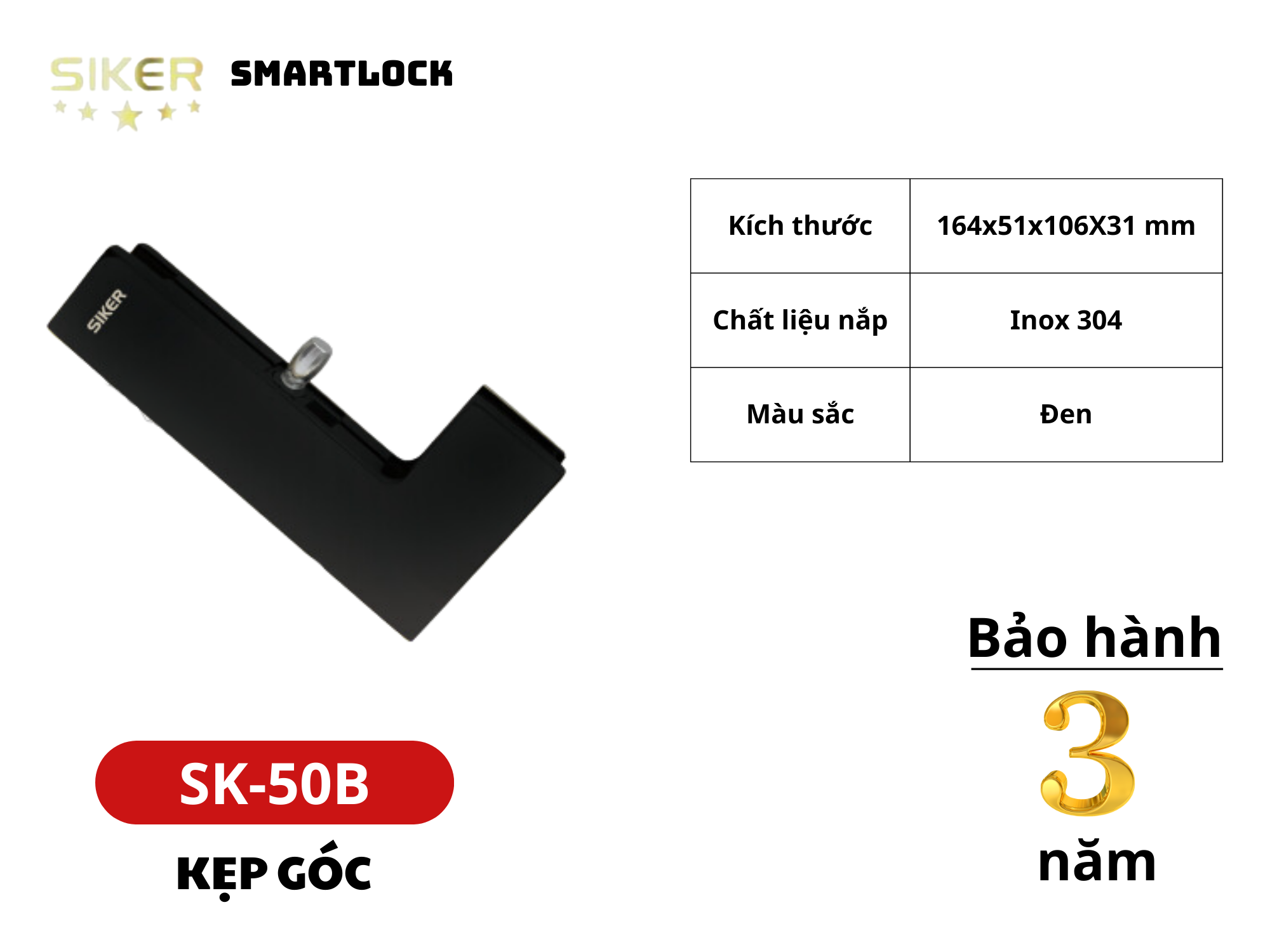 Kẹp gócSiker SK50B màu đen