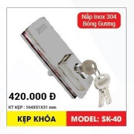 Kẹp khóa Siker SK40 (màu bóng gương)